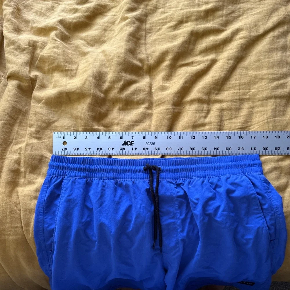 Hurley Blue Short Swim Trunks Mens Board Shorts Size‎ XL Drawstring